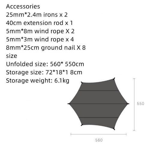 Black Winged Butterfly Canopy - My Beach Kit