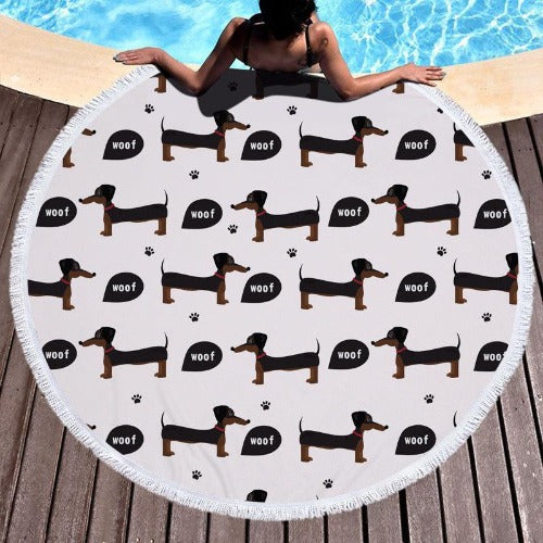 Round printed beach towel - My Beach Kit