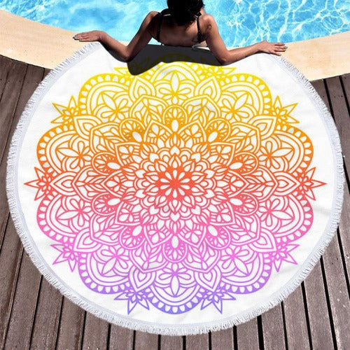 Microfiber 3D Printed Round Beach Towel - My Beach Kit