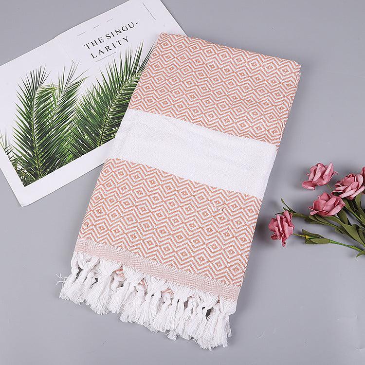 Turkish Fringed Beach Towel - My Beach Kit