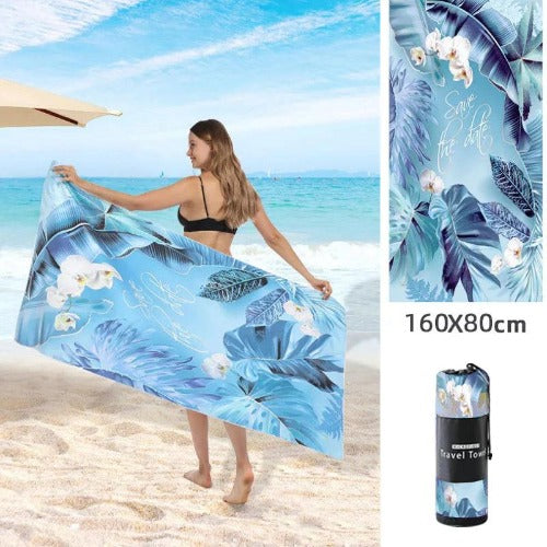 Double Sided Fleece Printed Microfiber Towel - My Beach Kit