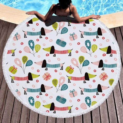 Round printed beach towel - My Beach Kit