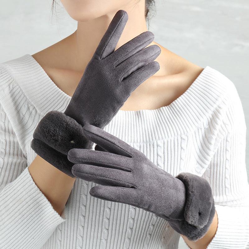 Suede Glove Warm Finger Gloves - My Beach Kit