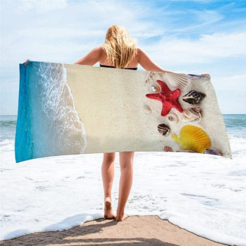 Square Printed Beach Towel - My Beach Kit