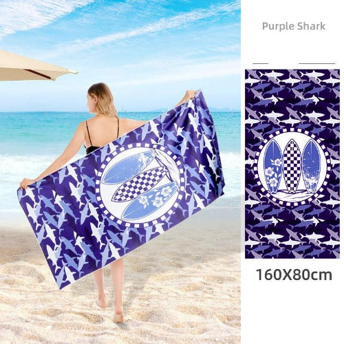 Double Sided Fleece Printed Microfiber Towel - My Beach Kit