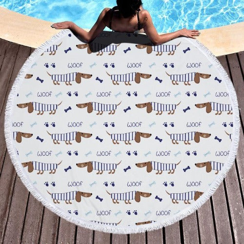 Round printed beach towel - My Beach Kit