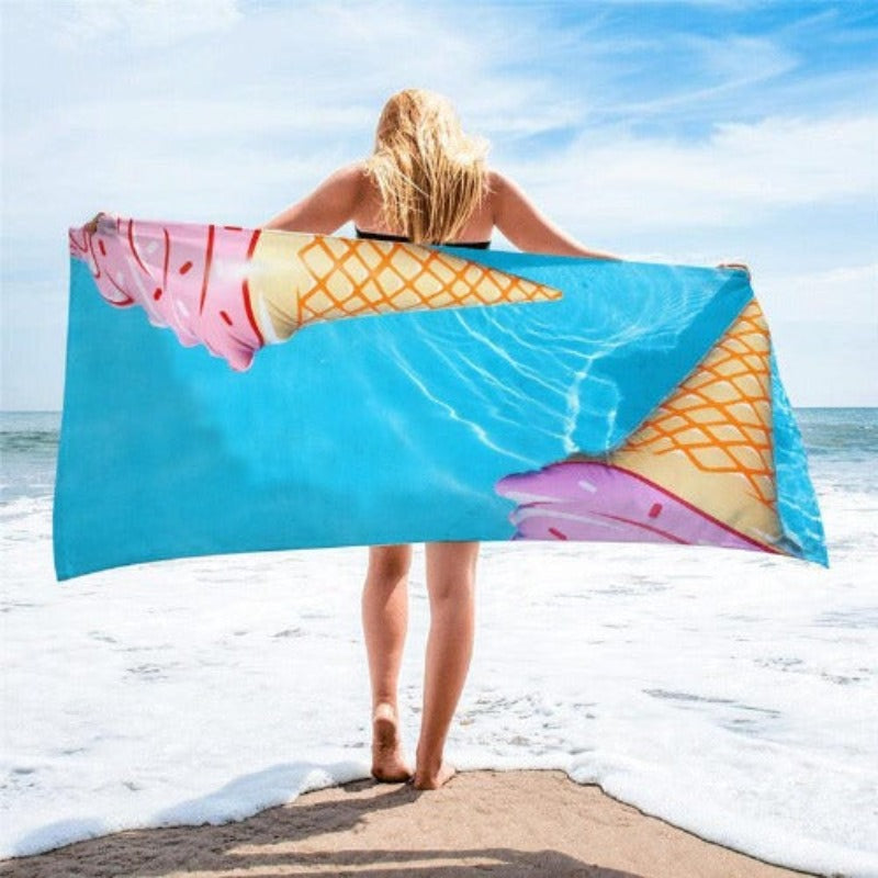 Square Printed Beach Towel - My Beach Kit