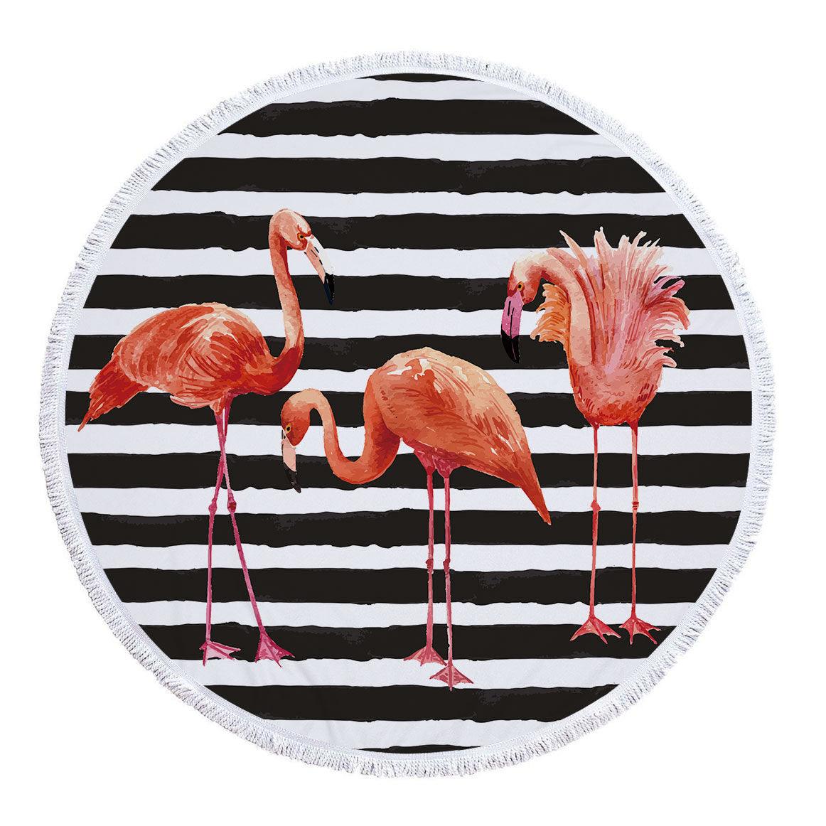 Flamingo round beach towel - My Beach Kit