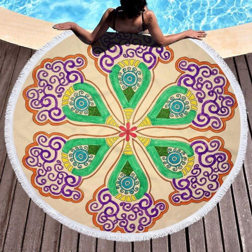 Microfiber 3D Printed Round Beach Towel - My Beach Kit