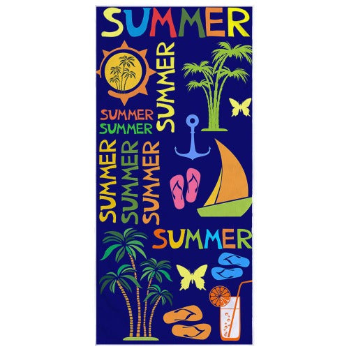 Rectangular Digital Printing Beach Towel Superfine Fiber - My Beach Kit