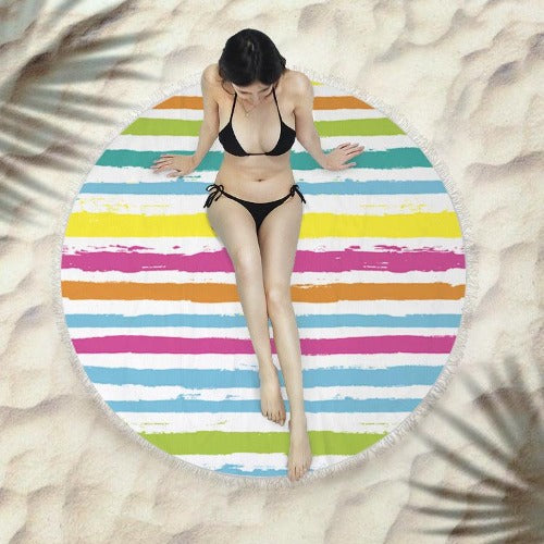 Fringed Beach Towel - My Beach Kit