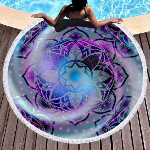 Microfiber 3D Printed Round Beach Towel - My Beach Kit