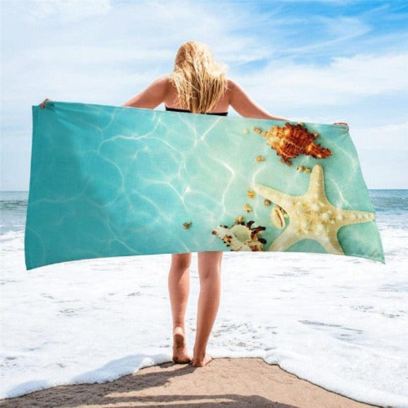 Square Printed Beach Towel - My Beach Kit