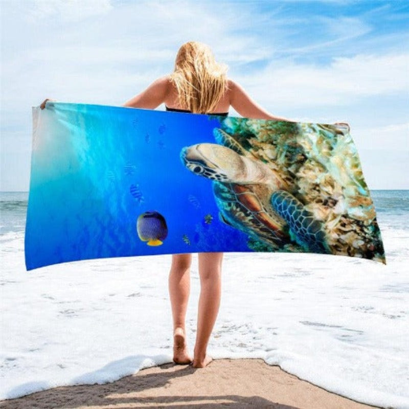 Square Printed Beach Towel - My Beach Kit