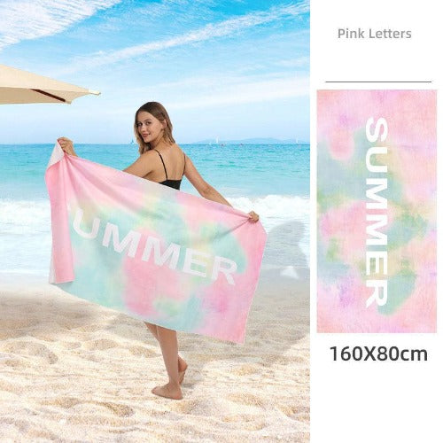 Double Sided Fleece Printed Microfiber Towel - My Beach Kit