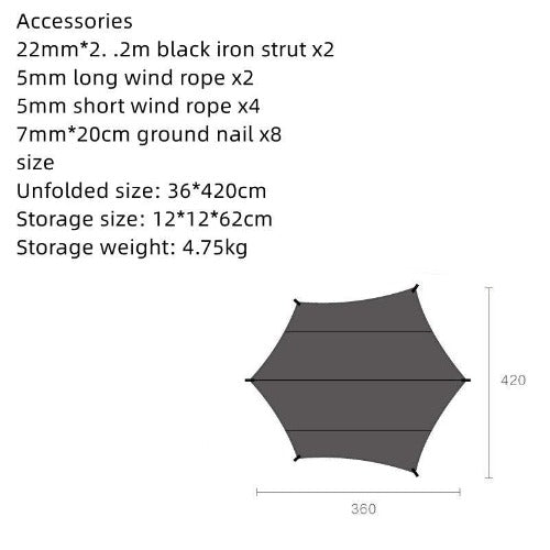 Black Winged Butterfly Canopy - My Beach Kit