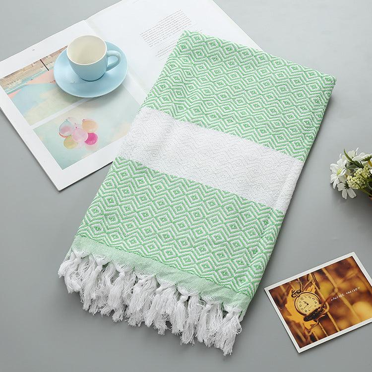 Turkish Fringed Beach Towel - My Beach Kit