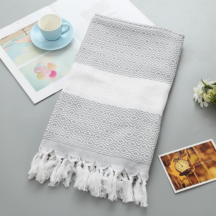 Turkish Fringed Beach Towel - My Beach Kit