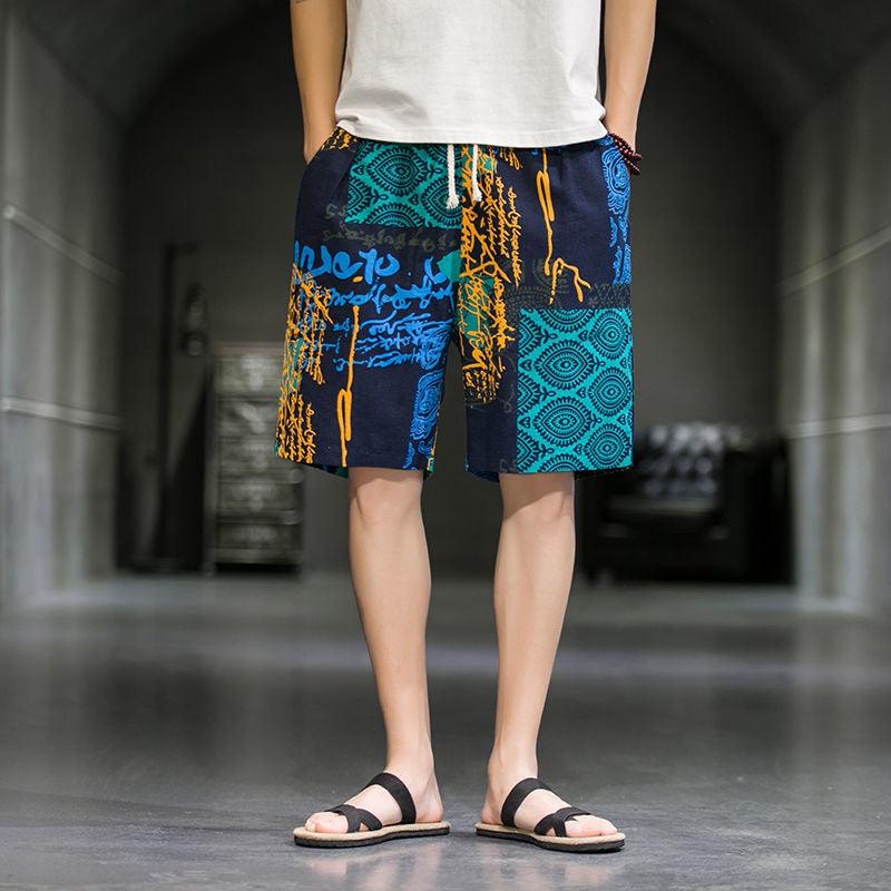 Chinese Style Cotton Linen Beach Shorts - My Beach Kit