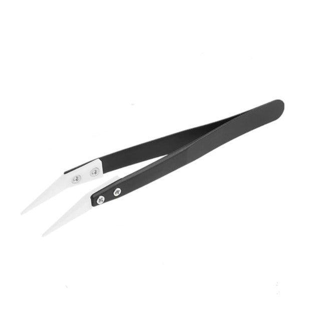 Anti-Static Ceramic Tweezers Black Handle - My Beach Kit