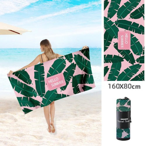 Double Sided Fleece Printed Microfiber Towel - My Beach Kit