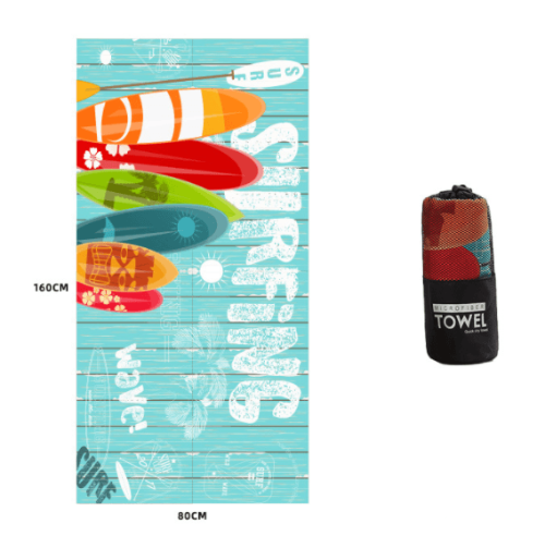 Printed Swim Microfiber Beach Towel - My Beach Kit