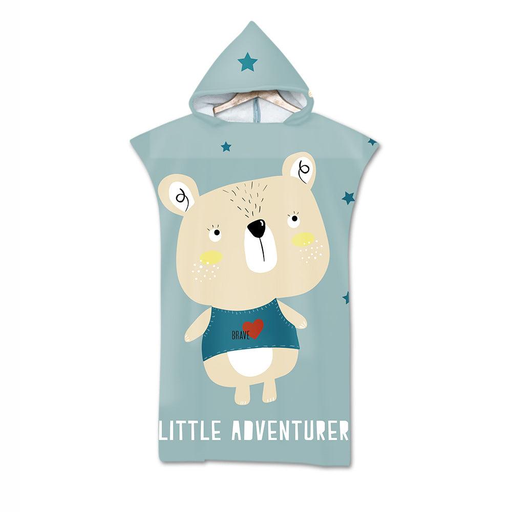 Kids Cartoon Animal Hooded Beach Towel - My Beach Kit