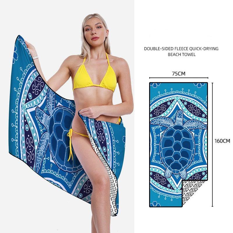 Printed Quick-drying Swimming Towel - My Beach Kit